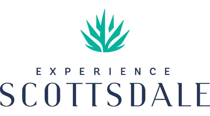 Logo for 'Experience Scottsdale' with a green leaf design on a white background for Ascendify Wellness partnership.