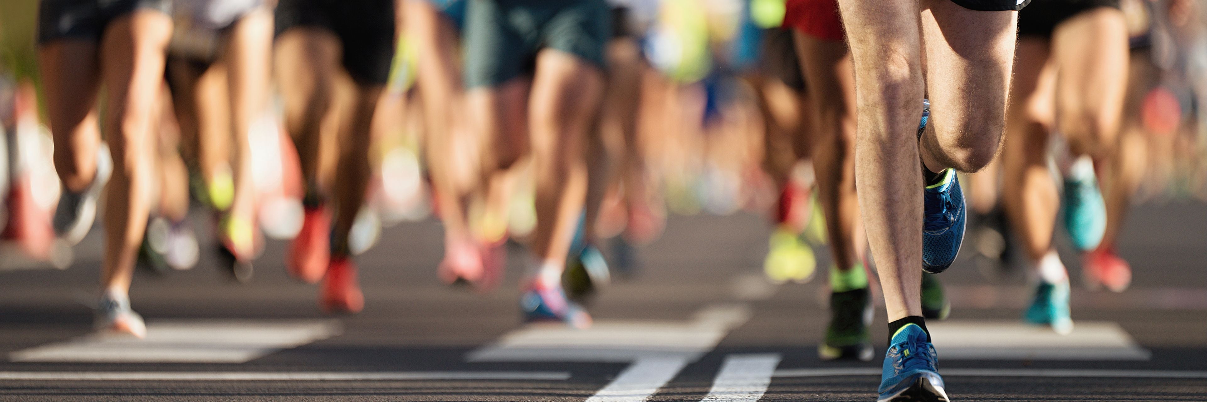 Runners in marathon race