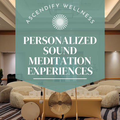 Ascendify Wellness provides personalized sound meditation experiences to travelers in a luxury hotel with meditation instruments.