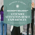 Two attendees participating in an Attendee Attention Reset at a conference with text overlay about Ascendify Wellness attendee attention reset experiences.