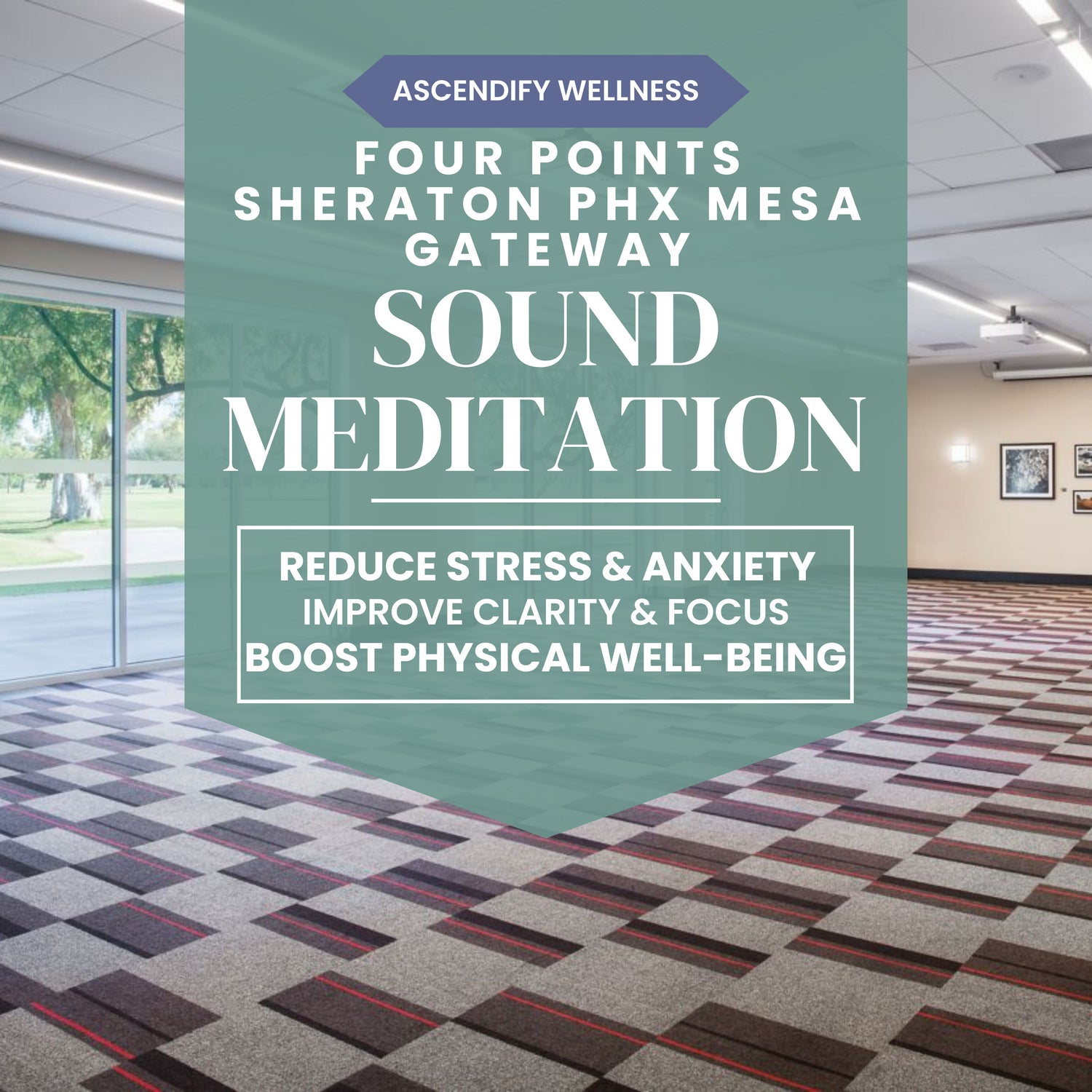 Ascendify Wellness Beat the Heat Desert Soundscapes Sound Meditation Event at Four Points Sheraton Phoenix Mesa Gateway Hotel Icon Tile