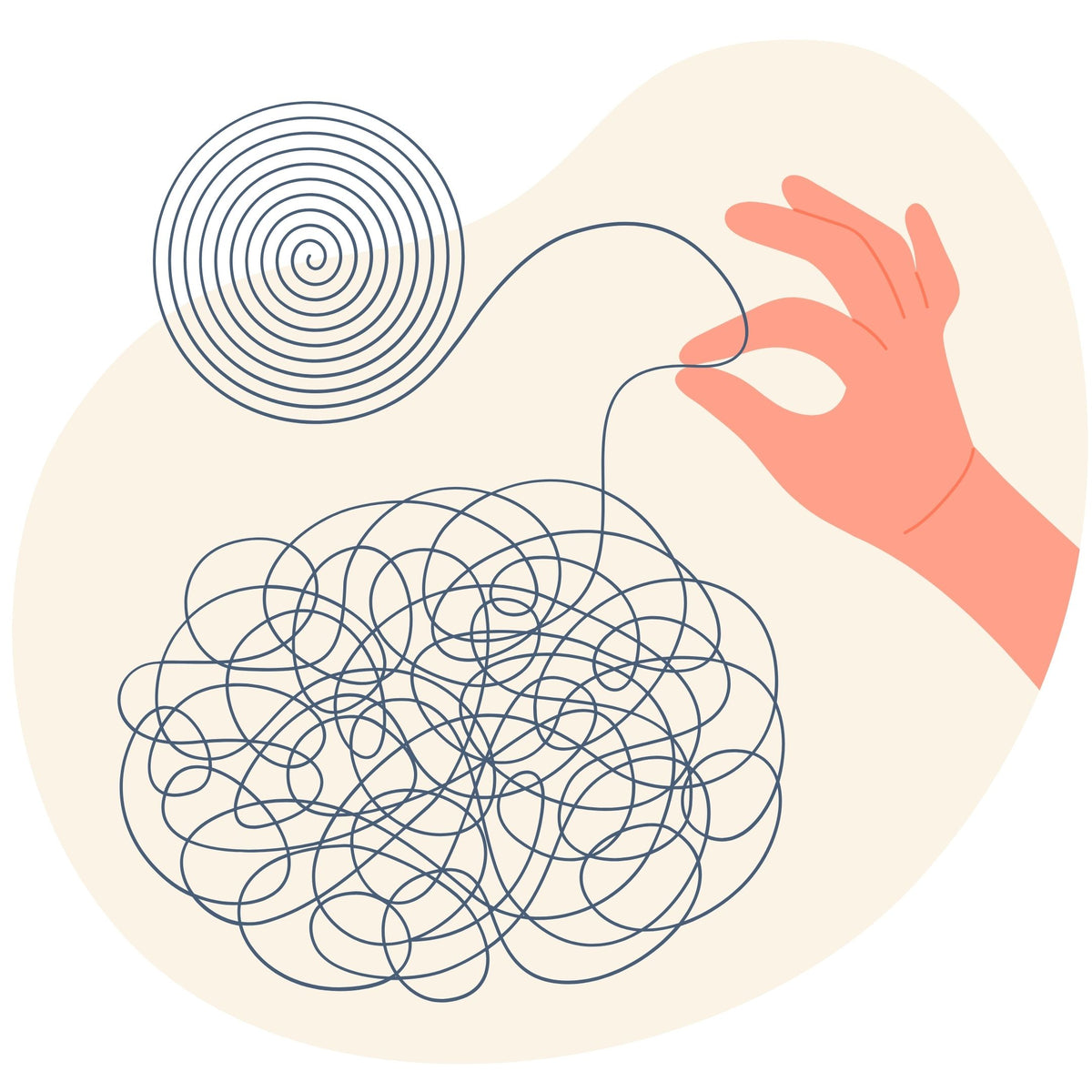 Illustration conveying Dr. Cal Newport's Hyperactive Hive Mind concept